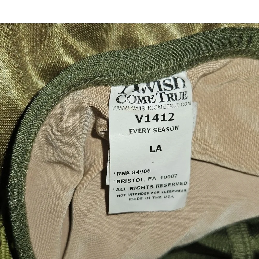 Contemporary Dance Costume, Large Adult, Green, A Wish Come True
